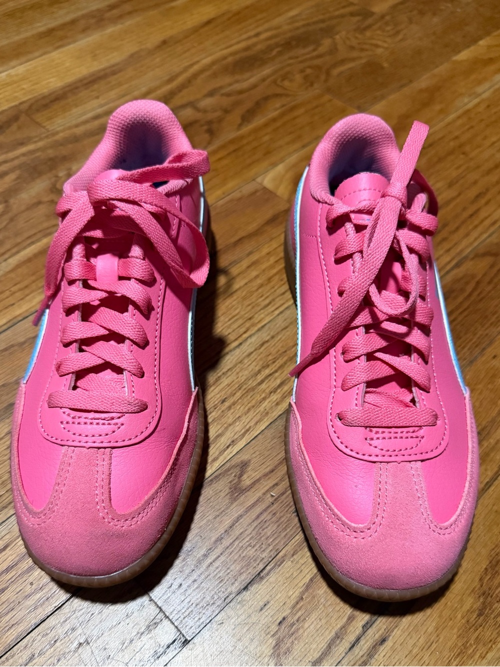 Puma  Hot Pink Lace-Up Sneakers